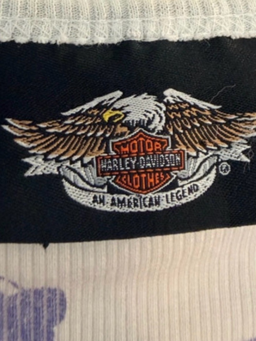 Harley-Davidson Cream & Lavender 'American Legend' Studded Tank. Bling ur Ride! - Picture 6 of 8